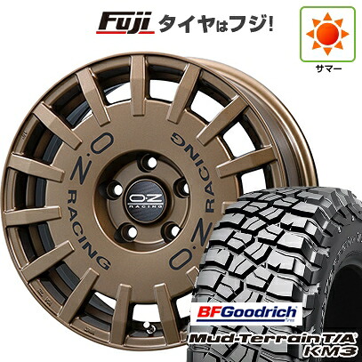 【新品】デリカD5 夏タイヤ ホイール4本セット 245/70R16 BFグッドリッチ マッドテレーンT/A KM3 OZ ラリーレーシング 7J 16インチ(送料無料)