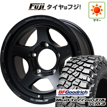 【新品】ランクル70(GDJ76W) 夏タイヤ ホイール4本セット 265/70R16 BFグッドリッチ マッドテレーンT/A KM3 レアマイスター LMG 極 マットブラック 8J 16インチ(送料無料)