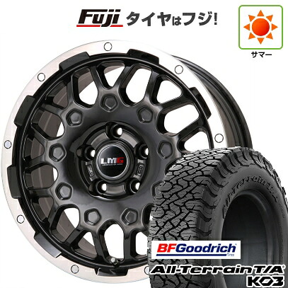 【新品国産車用5穴114.3】 夏タイヤ ホイール4本セット 225/65R17 BFグッドリッチ オールテレーンT/A KO3 RBL レアマイスター LMG MS-9W ブラック/ブラッククリアリム 7.5J 17インチ(送料無料)