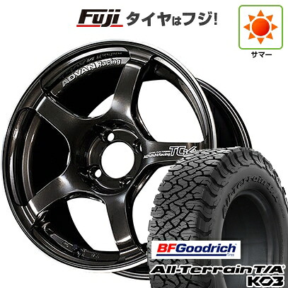【新品国産車用5穴114.3】 夏タイヤ ホイール4本セット 215/65R16 BFグッドリッチ オールテレーンT/A KO3 RBL ヨコハマ アドバンレーシング TC-4 7J 16インチ(送料無料)｜フジ スペシャルセレクション