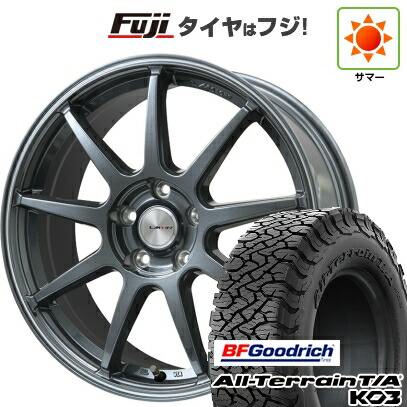 【新品国産車用5穴114.3】 夏タイヤ ホイール4本セット 225/65R17 BFグッドリッチ オールテレーンT/A KO3 RBL レアマイスター LMスポーツ LM-QR ガンメタ/ラインポリッシュ 7.5J 17インチ(送料無料)|フジ スペシャルセレクション