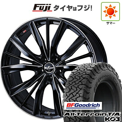【新品国産車用5穴114.3】 夏タイヤ ホイール4本セット 225/65R17 BFグッドリッチ オールテレーンT/A KO3 RBL WEDS ウェッズ レオニス VX2 7J 17インチ(送料無料)