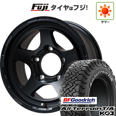 【新品】ジムニーシエラ/ジムニーノマド 夏タイヤ ホイール4本セット 215/75R15 BFグッドリッチ オールテレーンT/A KO3 RWL レアマイスター LMG 極 マットブラック 5.5J 15インチ(送料無料)