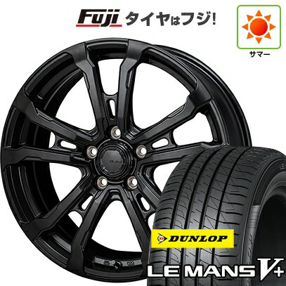 【新品国産車用5穴114.3】 夏タイヤ ホイール4本セット 215/40R18 ダンロップ ルマン V+(ファイブプラス) モンツァ HI-BLOCK ヴィラス 7.5J 18インチ(送料無料)