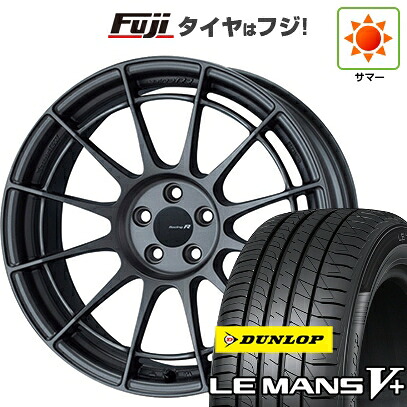 【新品国産車用5穴100】 夏タイヤ ホイール4本セット 205/50R17 ダンロップ ルマン V+(ファイブプラス) ENKEI エンケイ Racing Revolution NT03 RR 7J 17インチ(送料無料)|フジ スペシャルセレクション