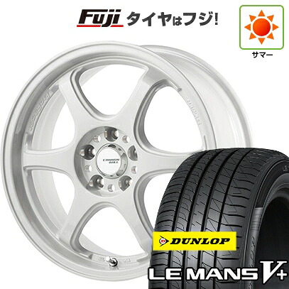 【新品国産車用5穴100】 夏タイヤ ホイール4本セット 215/40R18 ダンロップ ルマン V+(ファイブプラス) ゴジゲン PROレーサー キャノンボール 7.5J 18インチ(送料無料)