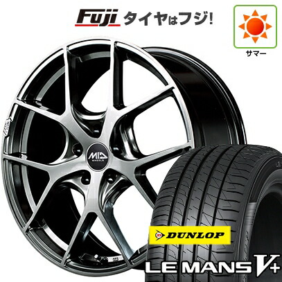 【新品国産車用5穴114.3】 夏タイヤ ホイール4本セット 215/40R18 ダンロップ ルマン V+(ファイブプラス) MID WHEELS MID EXCLUSIVE 025F 7J 18インチ(送料無料)