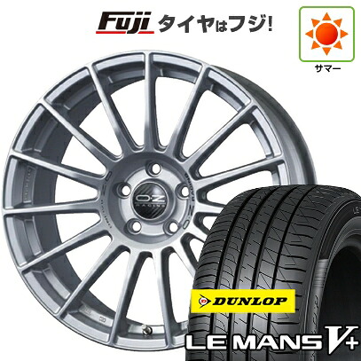 【新品国産車用5穴100】 夏タイヤ ホイール4本セット 215/45R17 ダンロップ ルマン V+(ファイブプラス) OZ スーパーツーリズモ LM 7.5J 17インチ(送料無料)