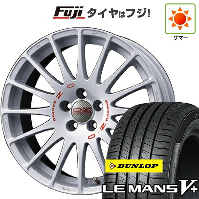 【新品国産車用5穴114.3】 夏タイヤ ホイール4本セット 225/40R18 ダンロップ ルマン V+(ファイブプラス) OZ スーパーツーリズモ WRC 8J 18インチ(送料無料)