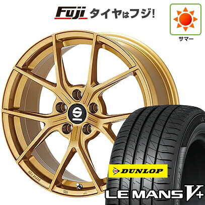 【新品国産車用5穴114.3】 夏タイヤ ホイール4本セット 215/45R18 ダンロップ ルマン V+(ファイブプラス) OZ SPARCO ポディオ 8J 18インチ(送料無料)