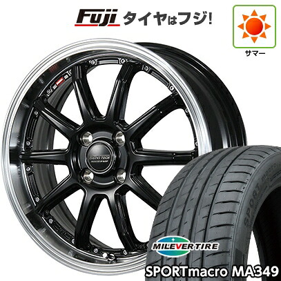 【新品】フリード クロスター 夏タイヤ ホイール4本セット 205/45R17 ミレバー スポーツマクロ MA349（限定） ブレスト バーンズテック S10-DP 7J 17インチ(送料無料)