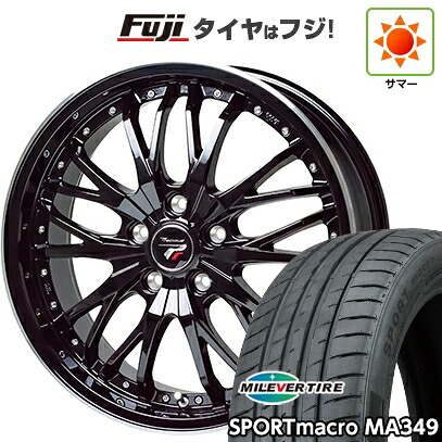 【新品国産車用5穴114.3】 夏タイヤ ホイール4本セット 215/45R18 ミレバー スポーツマクロ MA349（限定） ホットスタッフ プレシャス HM-3 7J 18インチ(送料無料)