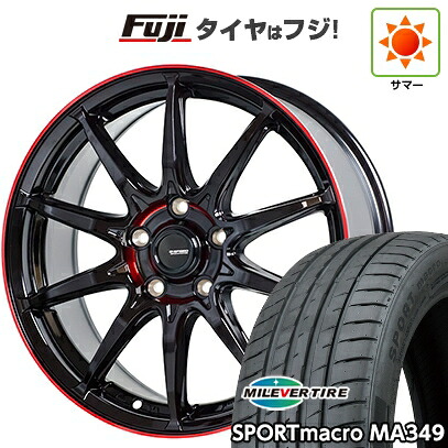 【新品】フリード クロスター 夏タイヤ ホイール4本セット 205/45R17 ミレバー スポーツマクロ MA349（限定） ホットスタッフ ジースピード P-05R 7J 17インチ(送料無料) 55,660円