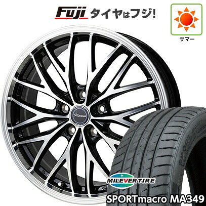 【新品国産車用5穴114.3】 夏タイヤ ホイール4本セット 225/40R18 ミレバー スポーツマクロ MA349(限定) ホットスタッフ クロノス CH-113 8J 18インチ(送料無料)|フジ スペシャルセレクション