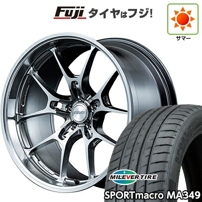 【新品国産車用5穴114.3】 夏タイヤ ホイール4本セット 245/35R20 ミレバー スポーツマクロ MA349（限定） RAYS レイズ ボルクレーシング G025 LC 8.5J 20インチ(送料無料)｜フジ スペシャルセレクション