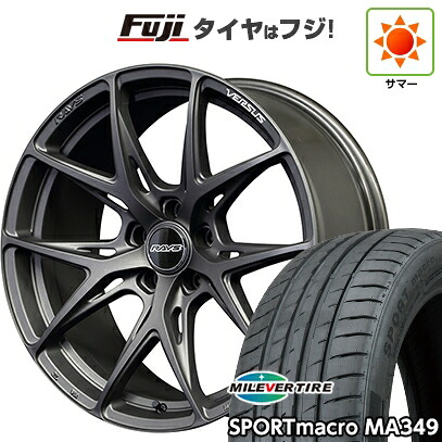 【新品国産車用5穴114.3】 夏タイヤ ホイール4本セット 215/45R18 ミレバー スポーツマクロ MA349（限定） RAYS レイズ ベルサス VV21S 8J 18インチ(送料無料)