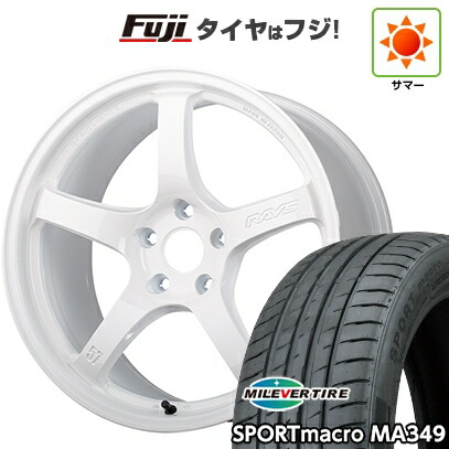 【新品国産車用5穴114.3】 夏タイヤ ホイール4本セット 215/55R17 ミレバー スポーツマクロ MA349（限定） RAYS レイズ グラムライツ 57CR LIMITED (OXZ) 7J 17インチ(送料無料) 88,495円