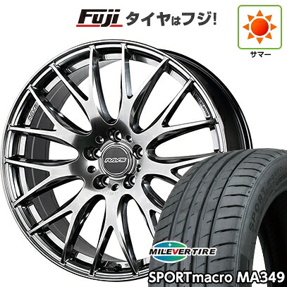 【新品国産車用5穴114.3】 夏タイヤ ホイール4本セット 225/40R18 ミレバー スポーツマクロ MA349(限定) RAYS レイズ ホムラ 2X9Plus 8J 18インチ(送料無料)|フジ スペシャルセレクション