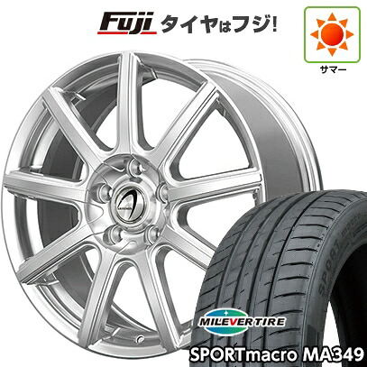 【新品】フリード クロスター 夏タイヤ ホイール4本セット 205/45R17 ミレバー スポーツマクロ MA349（限定） テクノピア アルテミス NS9 7J 17インチ(送料無料)