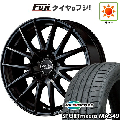 【新品】シエンタ 2015-22 夏タイヤ ホイール4本セット 195/50R16 ミレバー スポーツマクロ MA349（限定） MID WHEELS SQ27 6.5J 16インチ(送料無料)