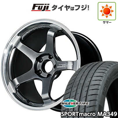 【新品国産車用5穴100】 夏タイヤ ホイール4本セット 215/35R19 ミレバー スポーツマクロ MA349（限定） ヨコハマ アドバンレーシング GT ビヨンド 8.5J 19インチ(送料無料)