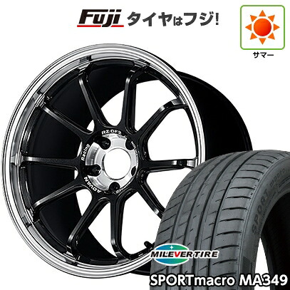 【新品国産車用5穴100】 夏タイヤ ホイール4本セット 245/45R19 ミレバー スポーツマクロ MA349（限定） ヨコハマ アドバンレーシング RZ-DF2 8.5J 19インチ(送料無料)