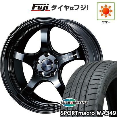 【新品国産車用5穴114.3】 夏タイヤ ホイール4本セット 215/35R19 ミレバー スポーツマクロ MA349(限定) WEDS ウェッズスポーツ RN-05M 8.5J 19インチ(送料無料)|フジ スペシャルセレクション