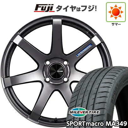 【新品】フリード クロスター 夏タイヤ ホイール4本セット 205/45R17 ミレバー スポーツマクロ MA349（限定） ENKEI エンケイ PerformanceLine PF07 7J 17インチ(送料無料) 82,005円