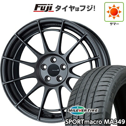 【新品国産車用5穴114.3】 夏タイヤ ホイール4本セット 225/40R18 ミレバー スポーツマクロ MA349（限定） ENKEI エンケイ Racing Revolution NT03 RR 8J 18インチ(送料無料)