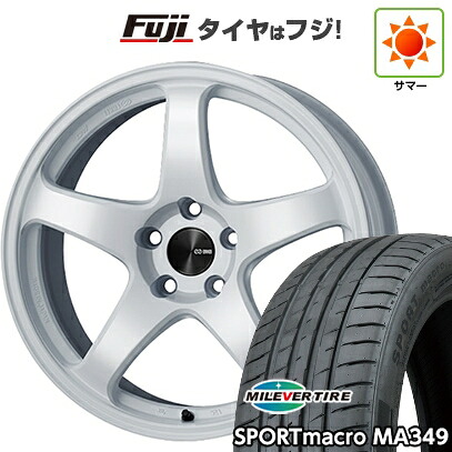 【新品国産車用5穴114.3】 夏タイヤ ホイール4本セット 225/40R18 ミレバー スポーツマクロ MA349（限定） ENKEI エンケイ PerformanceLine PF05 9J 18インチ(送料無料)｜フジ スペシャルセレクション
