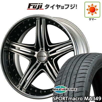 【新品国産車用5穴114.3】 夏タイヤ ホイール4本セット 245/40R20 ミレバー スポーツマクロ MA349（限定） WALD ヴァルド マホラ 3P M13-C 8.5J 20インチ(送料無料)
