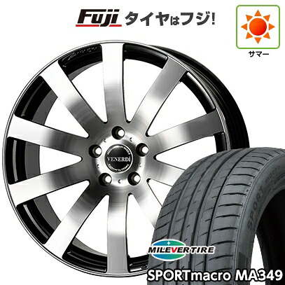 【新品国産車用5穴114.3】 夏タイヤ ホイール4本セット 215/45R18 ミレバー スポーツマクロ MA349（限定） コスミック ヴェネルディ ツィンガー 7.5J 18インチ(送料無料)
