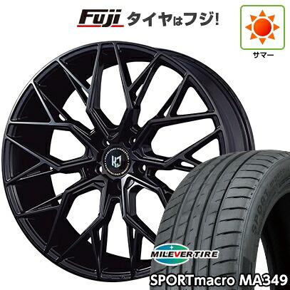 【新品国産車用5穴114.3】 夏タイヤ ホイール4本セット 225/40R18 ミレバー スポーツマクロ MA349（限定） コーセイ レヴゲイン LM51X 8J 18インチ(送料無料)