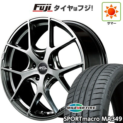 【新品国産車用5穴114.3】 夏タイヤ ホイール4本セット 235/55R18 ミレバー スポーツマクロ MA349（限定） MID WHEELS MID EXCLUSIVE 025F 7J 18インチ(送料無料)