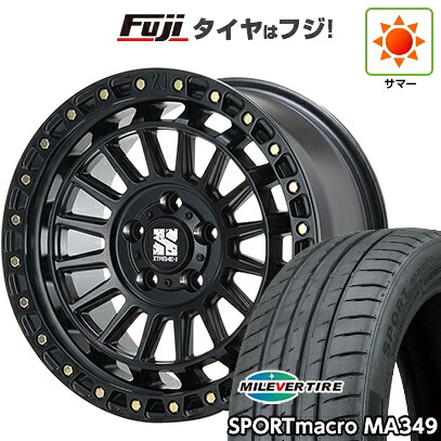 【新品国産車用5穴114.3】 夏タイヤ ホイール4本セット 235/55R18 ミレバー スポーツマクロ MA349（限定） MLJ エクストリームJ XJ08 8J 18インチ(送料無料)