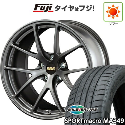 【新品国産車用5穴114.3】 夏タイヤ ホイール4本セット 225/45R18 ミレバー スポーツマクロ MA349(限定) BBS JAPAN RI-A 8J 18インチ(送料無料)|フジ スペシャルセレクション