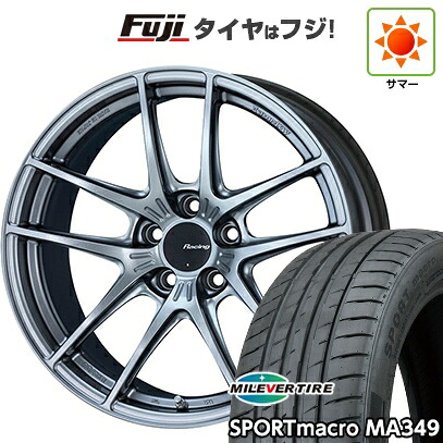 【新品国産車用5穴114.3】 夏タイヤ ホイール4本セット 225/40R18 ミレバー スポーツマクロ MA349（限定） ENKEI エンケイ Racing NVR5 8.5J 18インチ(送料無料)｜フジ スペシャルセレクション