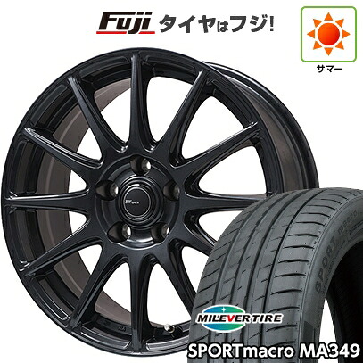 【新品国産車用5穴114.3】 夏タイヤ ホイール4本セット 225/45R18 ミレバー スポーツマクロ MA349（限定） ビッグウエイ BWスポーツ S-120 ダークガンメタ 7.5J 18インチ(送料無料)