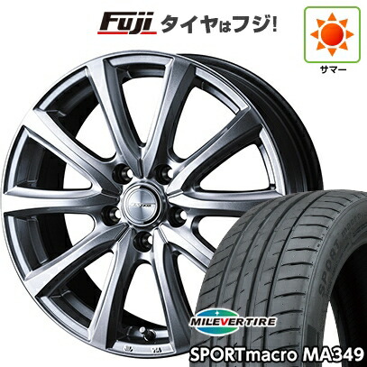 【新品国産車用5穴114.3】 夏タイヤ ホイール4本セット 225/45R18 ミレバー スポーツマクロ MA349（限定） WEDS ウェッズ ジョーカー スマッシュ 8J 18インチ(送料無料)｜フジ スペシャルセレクション 68,640円