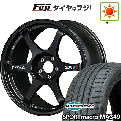 【新品国産車用5穴114.3】 夏タイヤ ホイール4本セット 225/40R18 ミレバー スポーツマクロ MA349（限定） SSR Type-c FORGED 8J 18インチ(送料無料)｜フジ スペシャルセレクション