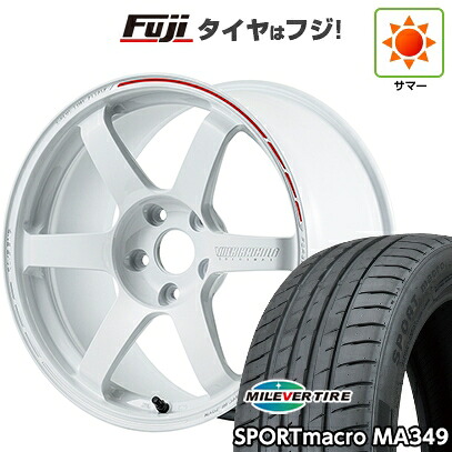 【新品国産車用5穴100】 夏タイヤ ホイール4本セット 225/40R18 ミレバー スポーツマクロ MA349（限定） RAYS レイズ ボルクレーシング TE37 サーガ S+ TIME ATTACK 限定 8J 18インチ(送料無料)