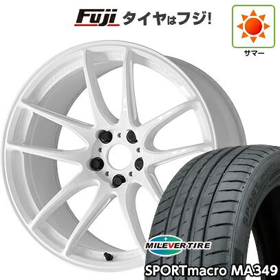 【新品国産車用5穴114.3】 夏タイヤ ホイール4本セット 225/45R19 ミレバー スポーツマクロ MA349(限定) WORK ワーク エモーション CR Shigoku 8J 19インチ(送料無料)|フジ スペシャルセレクション