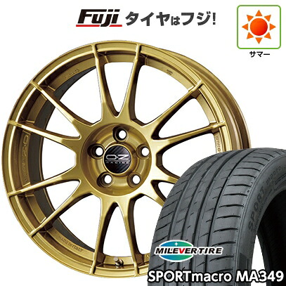 【新品国産車用5穴114.3】 夏タイヤ ホイール4本セット 215/45R18 ミレバー スポーツマクロ MA349（限定） OZ ウルトラレッジェーラ 8J 18インチ(送料無料)
