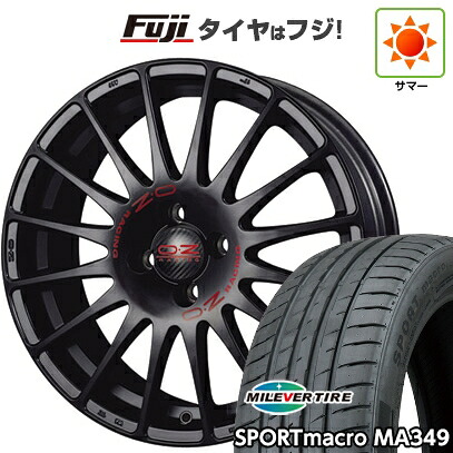 【新品国産車用5穴114.3】 夏タイヤ ホイール4本セット 215/50R17 ミレバー スポーツマクロ MA349（限定） OZ スーパーツーリズモ GT 7J 17インチ(送料無料)