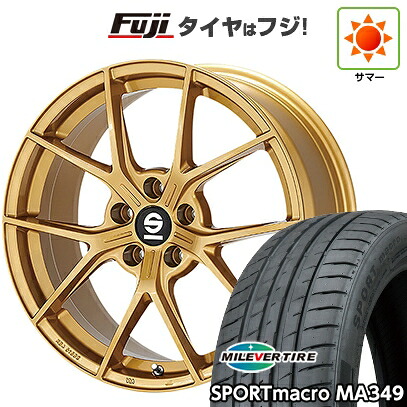 【新品国産車用5穴114.3】 夏タイヤ ホイール4本セット 215/45R18 ミレバー スポーツマクロ MA349（限定） OZ SPARCO ポディオ 8J 18インチ(送料無料)