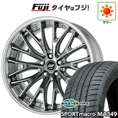 【新品国産車用5穴114.3】 夏タイヤ ホイール4本セット 225/45R19 ミレバー スポーツマクロ MA349（限定） WORK ワーク バックレーベルジースト BSTX 8.5J 19インチ(送料無料)