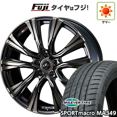 【新品国産車用5穴114.3】 夏タイヤ ホイール4本セット 205/50R17 ミレバー スポーツマクロ MA349（限定） WEDS ウェッズ レオニス VR【限定】 7J 17インチ(送料無料)