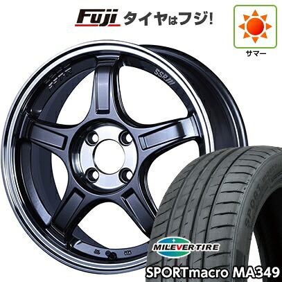 【新品国産車用5穴114.3】 夏タイヤ ホイール4本セット 205/55R17 ミレバー スポーツマクロ MA349（限定） SSR GT GTX03 7J 17インチ(送料無料)