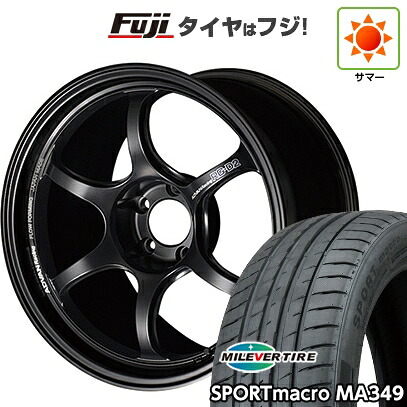 【新品国産車用5穴114.3】 夏タイヤ ホイール4本セット 225/40R18 ミレバー スポーツマクロ MA349(限定) ヨコハマ アドバンレーシング RG-D2 8J 18インチ(送料無料)|フジ スペシャルセレクション