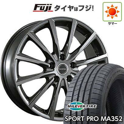 【新品国産車用5穴100】 夏タイヤ ホイール4本セット 215/45R17 ミレバー スポーツプロ MA352(限定) ブリヂストン バルミナ AR12 7J 17インチ(送料無料)
